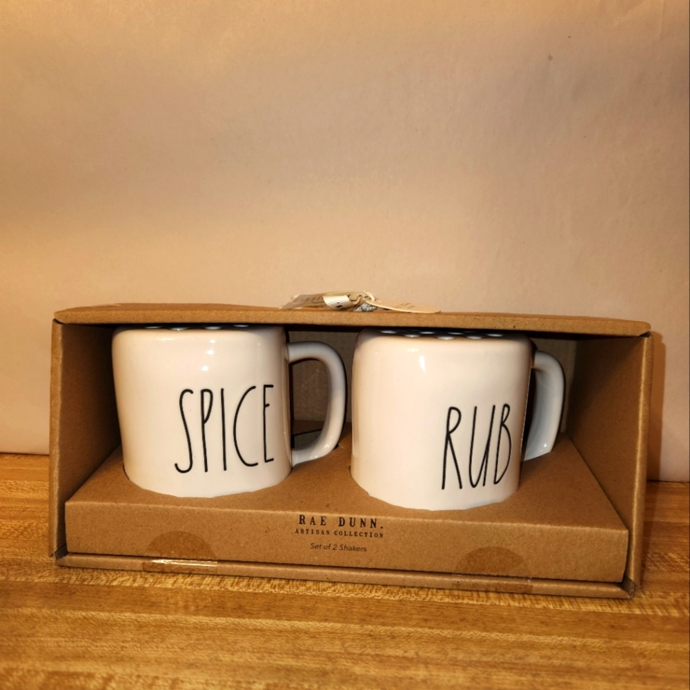 Rae Dunn by Magenta Spice & Rub Ceramic Shakers Set